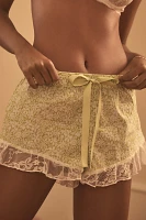 By Anthropologie Lace-Trim Pajama Shorts