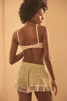 By Anthropologie Lace-Trim Pajama Shorts