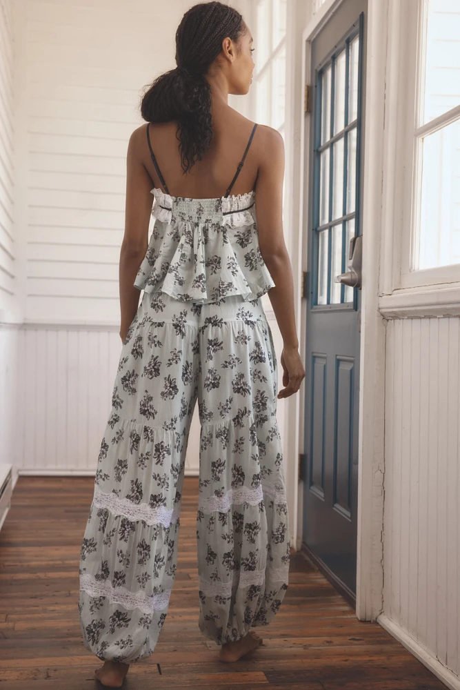 By Anthropologie Lace-Inset Pajama Pants