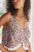 By Anthropologie Cropped Vest Top