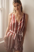 By Anthropologie Silky Pajama Romper