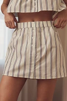 By Anthropologie Stripe Mix Boxer Skirt