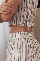 By Anthropologie Ruched Tie Crop Top