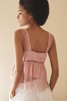 By Anthropologie Lace Tie-Front Flyaway Tank