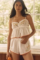 By Anthropologie Embroidered Boxer Shorts