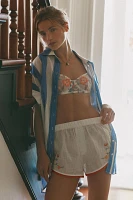 By Anthropologie Embroidered Boxer Shorts