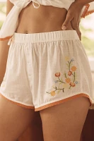 By Anthropologie Embroidered Boxer Shorts