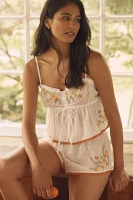 By Anthropologie Embroidered Flyaway Cami