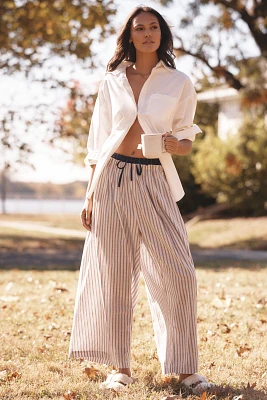 By Anthropologie Mixed Stripe Wide-Leg Pants