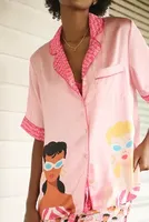Barbie™ x Karen Mabon Short-Sleeve Poolside Pajama Set