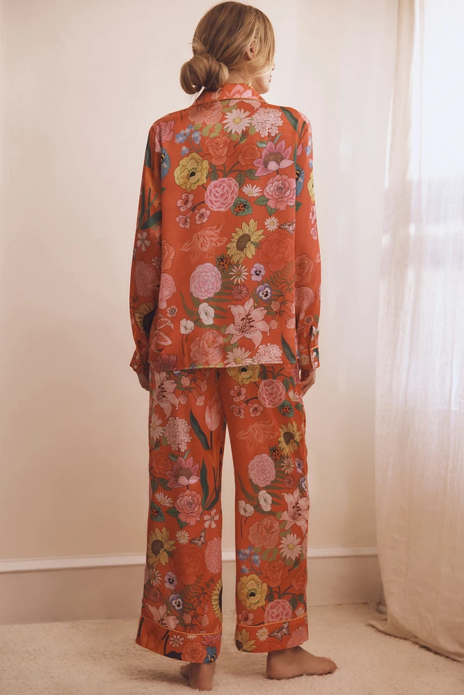 Karen Mabon Long-Sleeve Sunflower Pajama Set