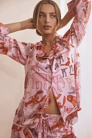 Karen Mabon Long-Sleeve Pink Animals Pajama Set