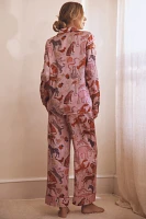 Karen Mabon Long-Sleeve Pink Animals Pajama Set