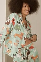 Karen Mabon Long-Sleeve Christmas Dogs Pajama Set