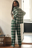 Eberjey Long-Sleeve Flannel Pajama Set