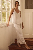 Eberjey Linen Blend V-Neck Tank Top