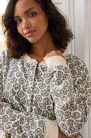 By Anthropologie Waffle-Knit Pajama Top