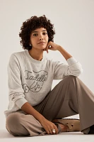 By Anthropologie Crew-Neck Graphic Sweatshirt