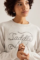 By Anthropologie Crew-Neck Graphic Sweatshirt