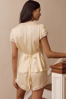 RIXO Maddy Silk Blend Lace-Trim Shorts Pajama Set