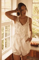 By Anthropologie Eyelet Overall Romper