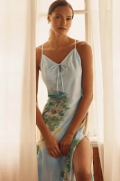 By Anthropologie Sleeveless Silky Slip Midi Dress