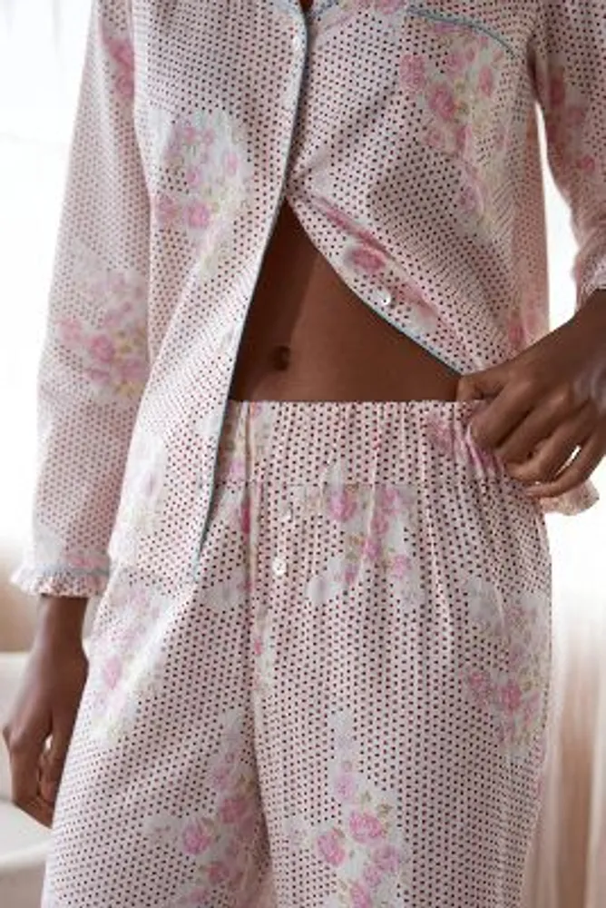 Eberjey Long-Sleeve Flannel Pajama Set