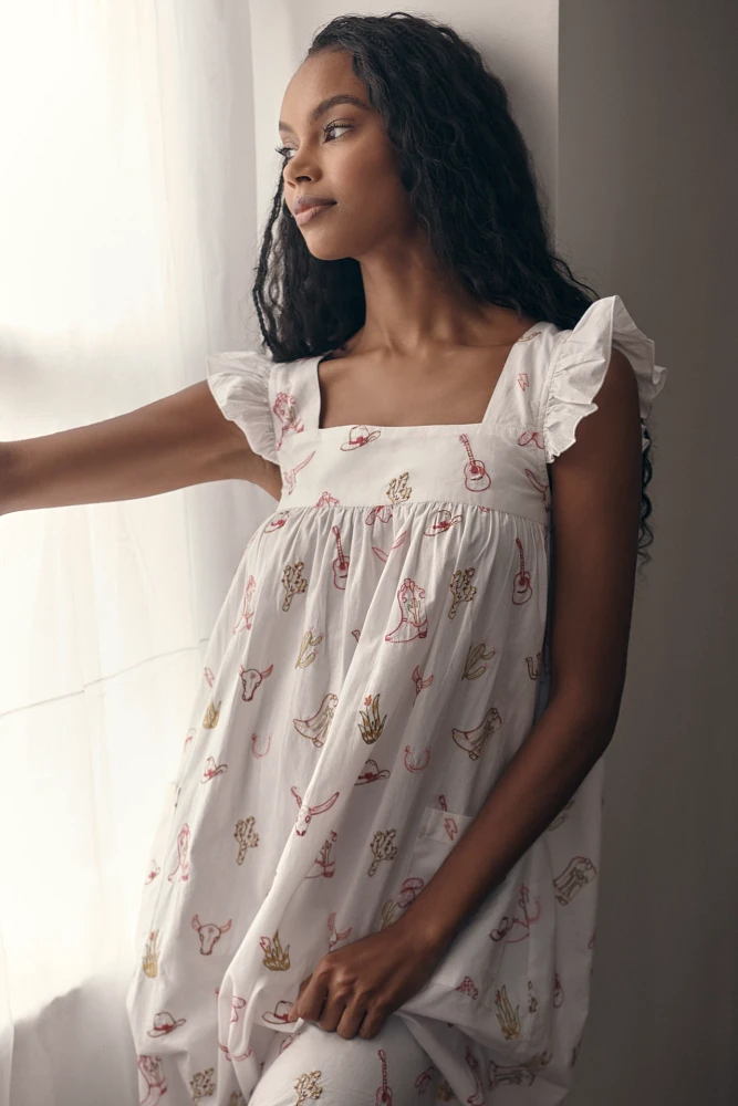 Printfresh Embroidered Nightgown