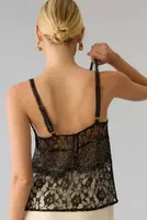 By Anthropologie Sheer Mixed Lace Cami