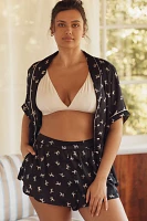 By Anthropologie Silky Patterned Pajama Top
