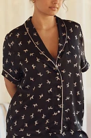 By Anthropologie Silky Patterned Pajama Top