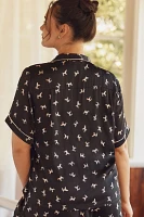By Anthropologie Silky Patterned Pajama Top
