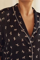 By Anthropologie Silky Patterned Pajama Top