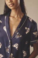 By Anthropologie Silky Patterned Pajama Top