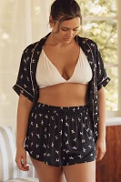 By Anthropologie Silky Patterned Pajama Shorts