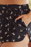 By Anthropologie Silky Patterned Pajama Shorts