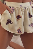 By Anthropologie Silky Patterned Pajama Shorts