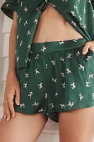 By Anthropologie Silky Patterned Pajama Shorts