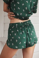 By Anthropologie Silky Patterned Pajama Shorts