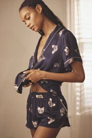 By Anthropologie Silky Patterned Pajama Shorts