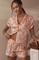 By Anthropologie Silky Patterned Pajama Shorts