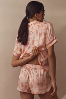 By Anthropologie Silky Patterned Pajama Shorts