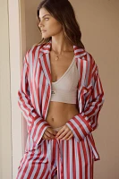 By Anthropologie Oversized Button-Front Pajama Shirt