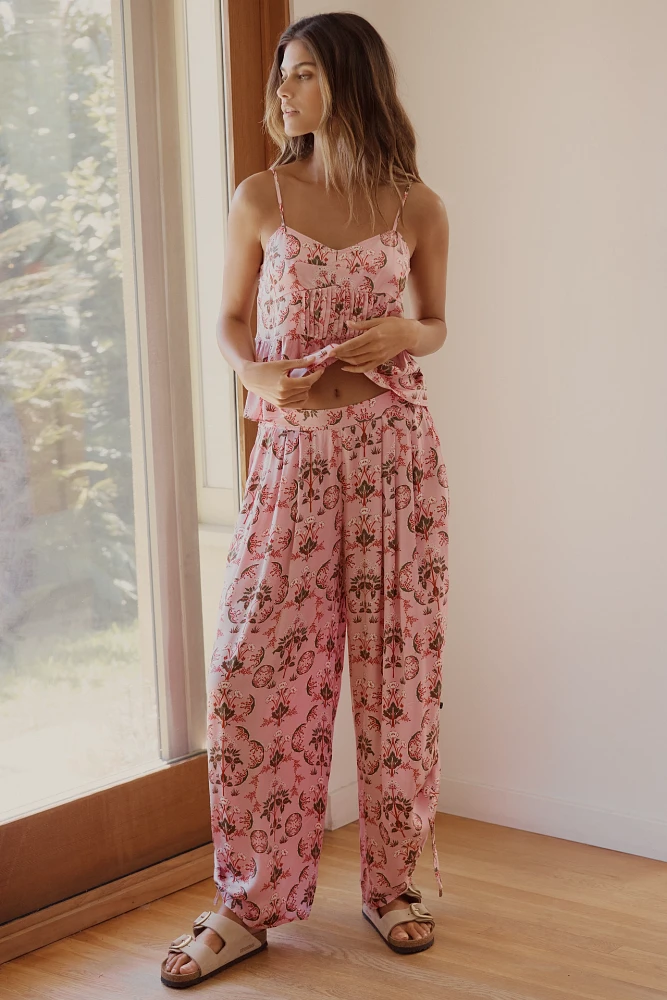 By Anthropologie Silky Wide-Leg Harem Pants