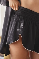 By Anthropologie Silky Ruffle Pajama Shorts