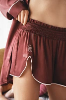 By Anthropologie Silky Ruffle Pajama Shorts