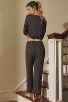 The GREAT. SLEEP Lounge Crop Cotton Pajama Pants