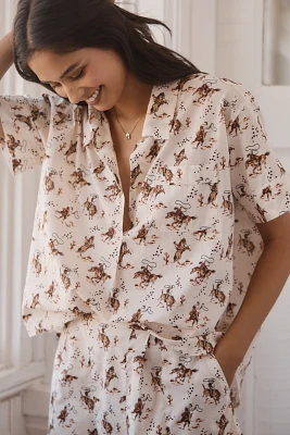 The GREAT. SLEEP Short-Sleeve Pajama Shirt