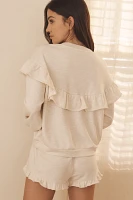 By Anthropologie Ruffle Sweatshirt