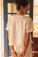Damson Madder Harling Puff-Sleeve Broderie Blouse